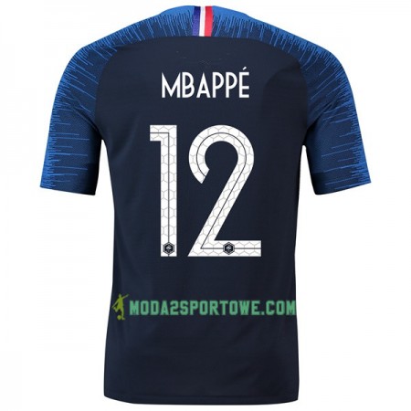 Koszulka Francja Mbappe 12 Mistrzostwa Świata 2018 Domowe Stroje Piłkarskie